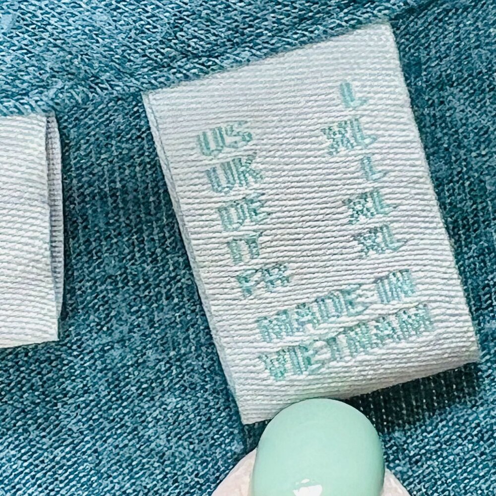 LoGo Lounge Lori Goldstein Dress Handkerchief Hem Teal Blue Lg Short Sleeve - Picture 6 of 16